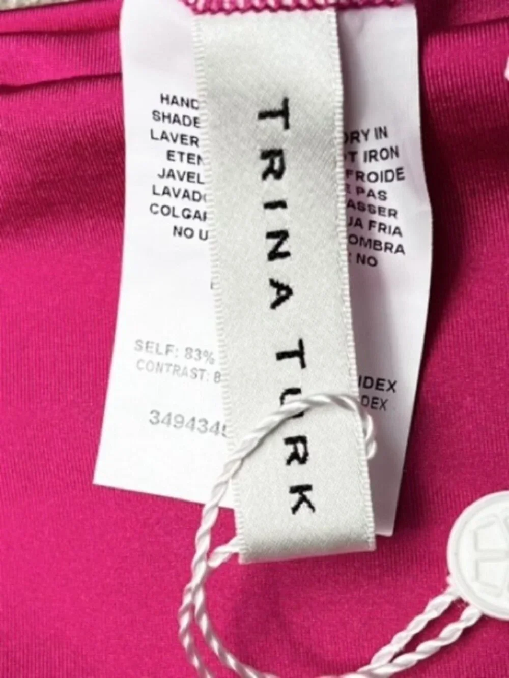 🌻NEW w/tag Trina Turk Shirred Hipster Bikini Bottom Fuchsia Pink Size 6